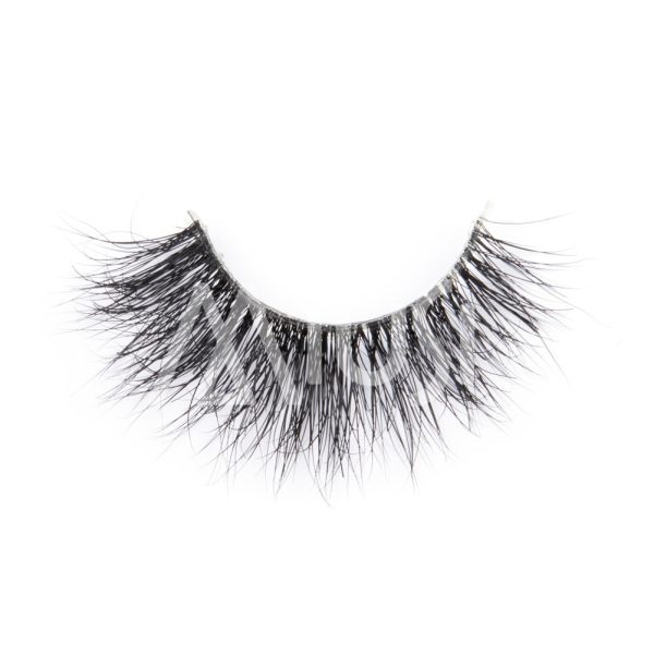 MIUSI Wholesale 3D Clear Band Mink Lashes Natural Long Cross Lashes Handmade Strip Eyelash MEC0004