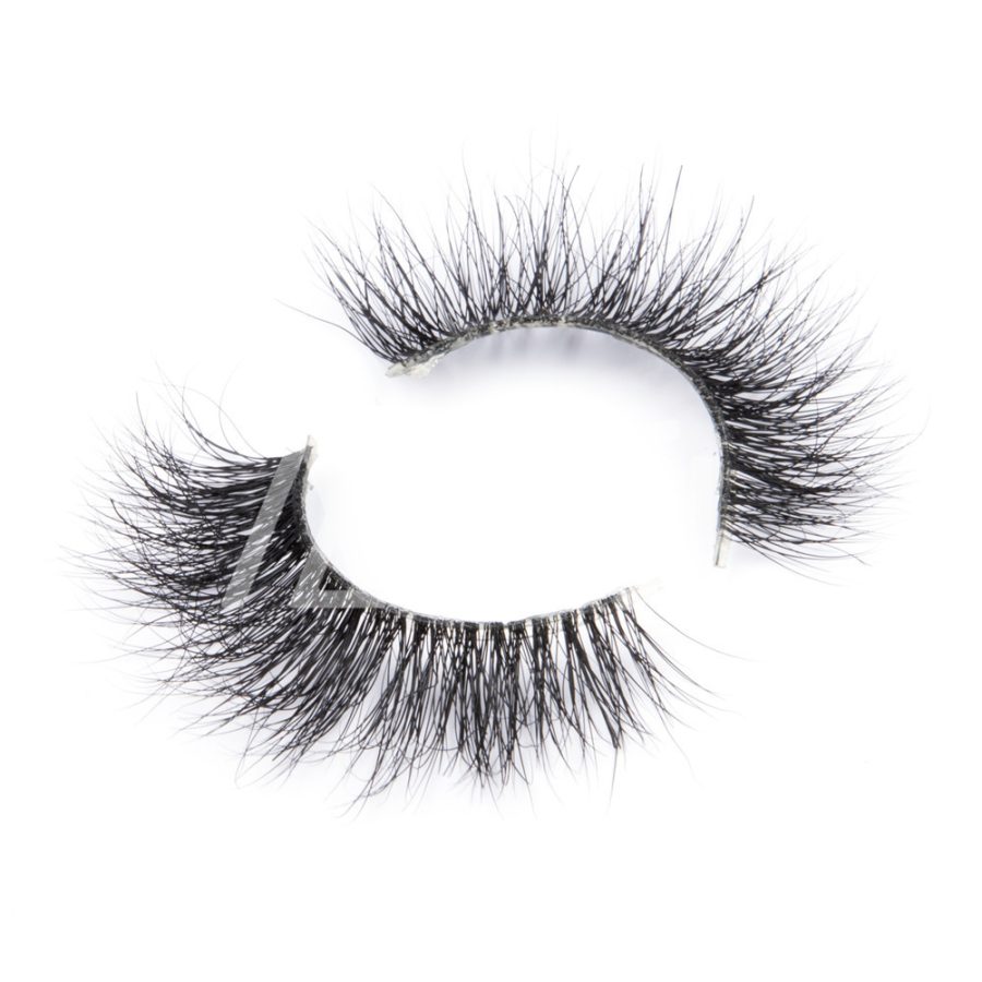 MIUSI Wholesale 3D Clear Band Mink Lashes Natural Long Cross Lashes Handmade Strip Eyelash MEC0004